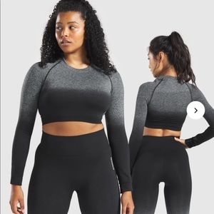 Gymshark Adapt ombré seamless long sleeve crop